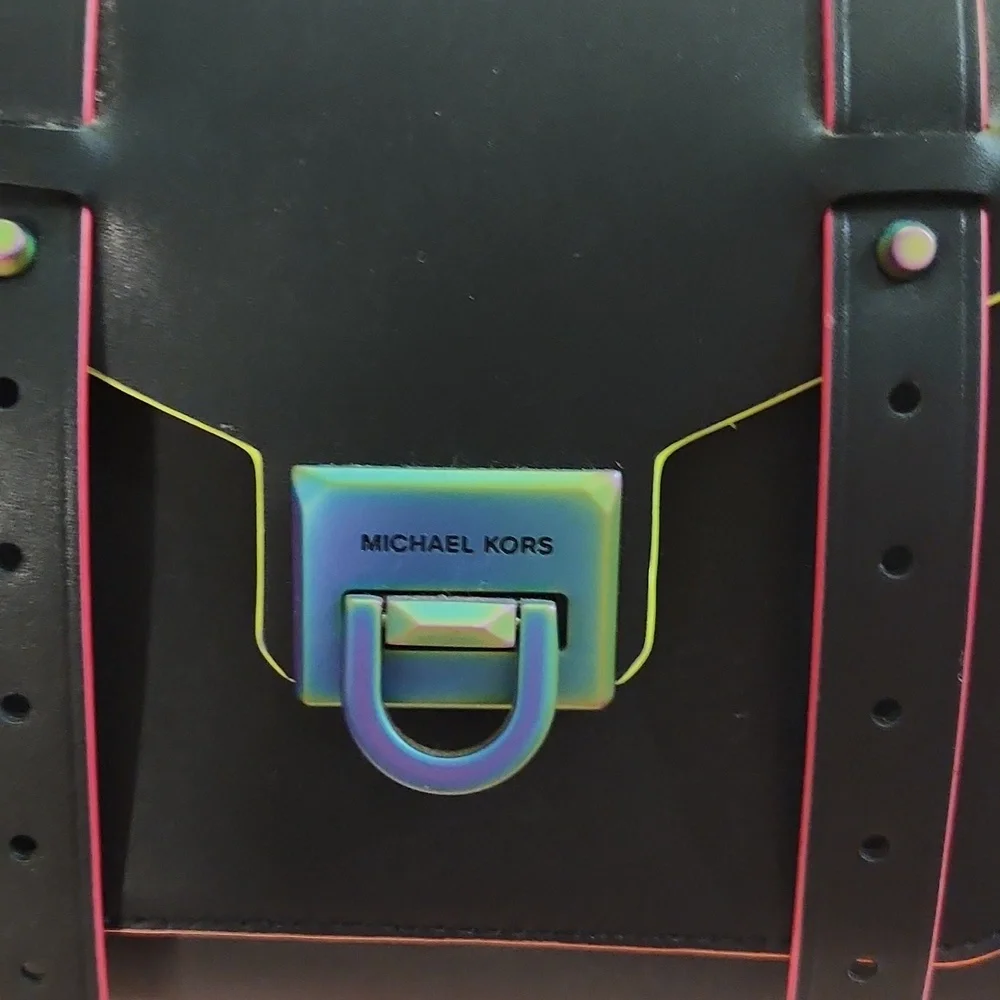 Michael Kors Black and Orange Women's Bag - Picture 2 of 2